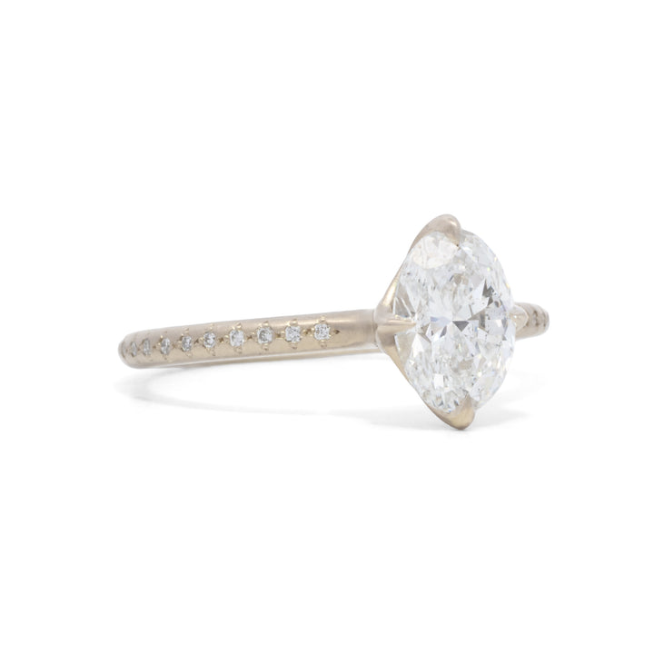 Rosehip Oval Diamond Ring