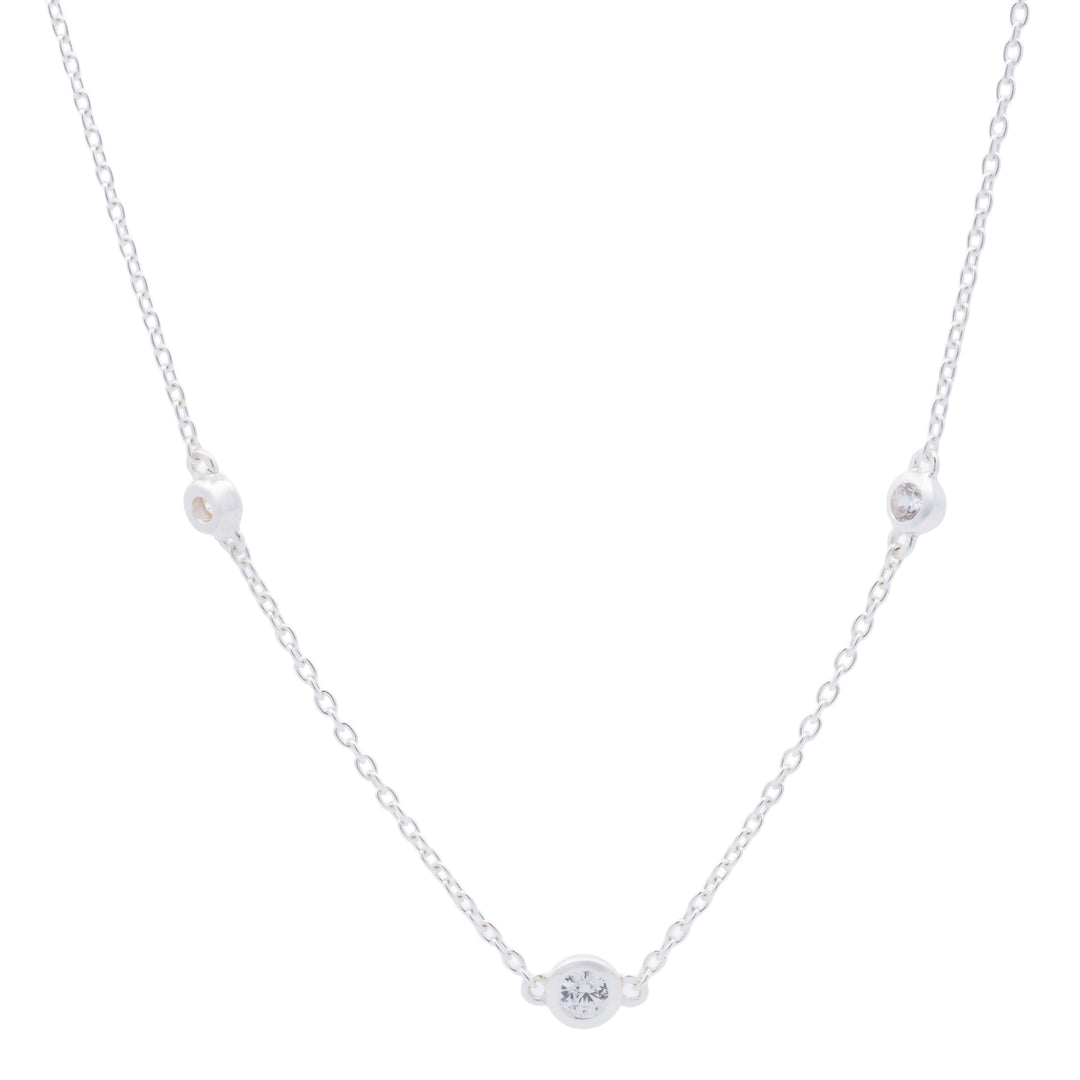 Stationed Cubic Zirconia Necklace