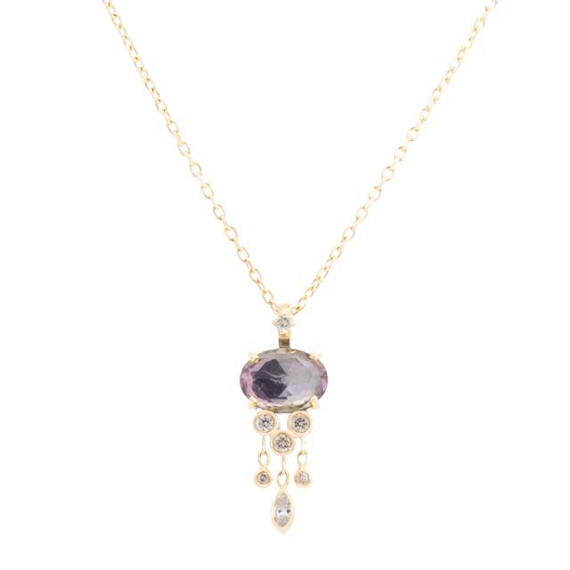 Watermelon Tourmaline Jellyfish Necklace