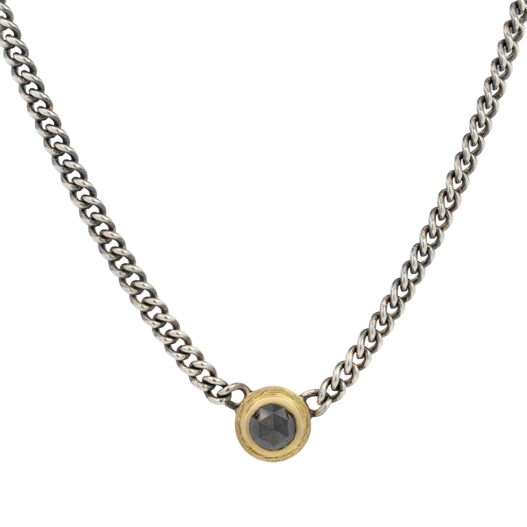 Trunk Show Rose Cut Black Diamond Necklace