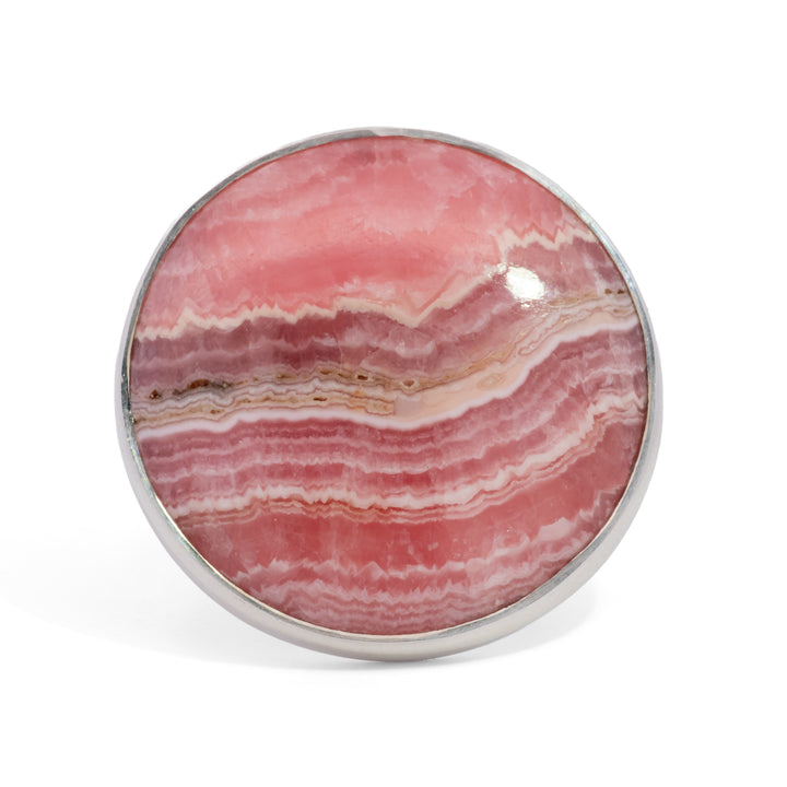 Round Rhodochrosite Ring