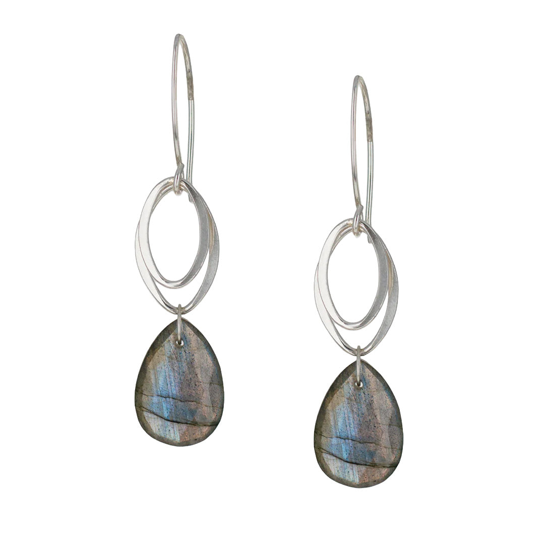 Fiona Drop Earrings in Labradorite