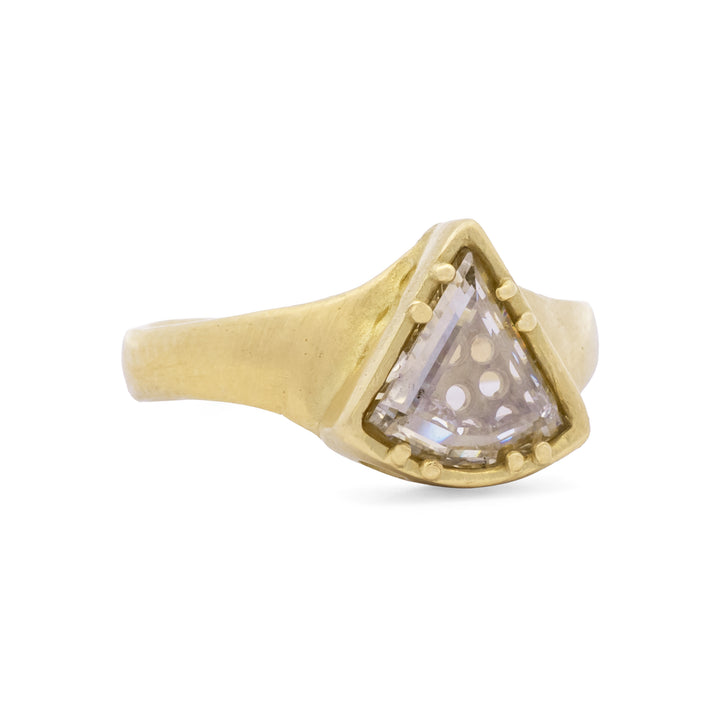 Triangular Diamond Puzzle Ring