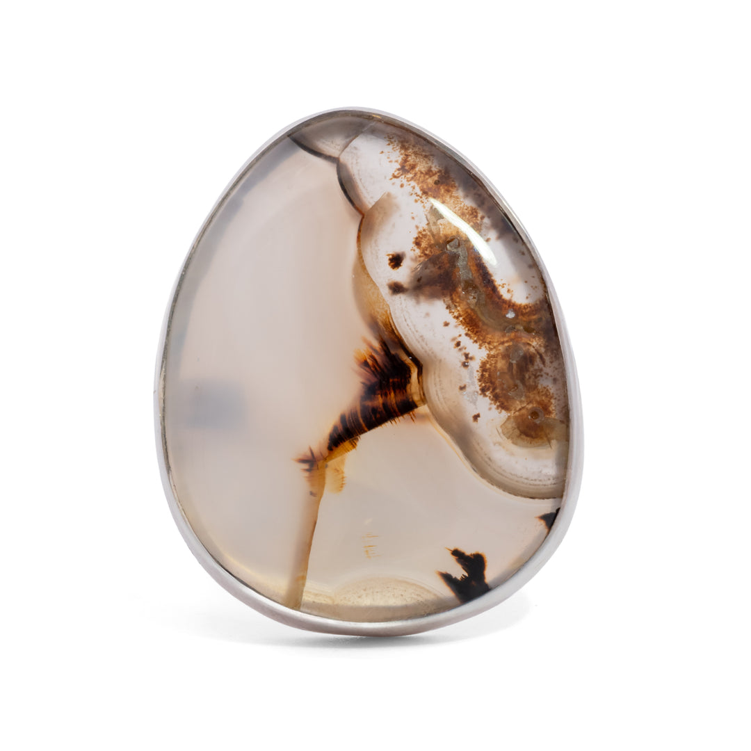 Teardrop Montana Agate Ring