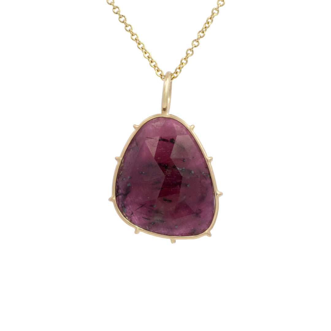 Faceted Ruby Pendant