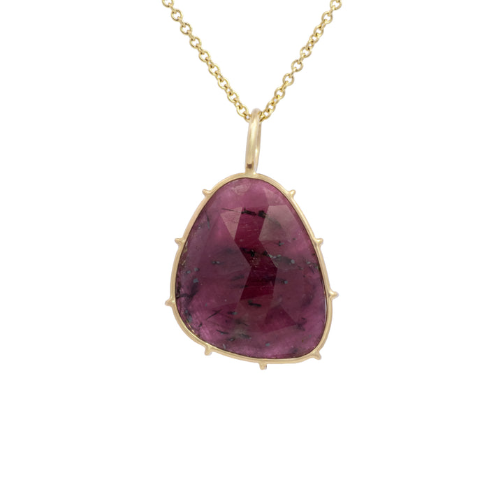 Faceted Ruby Pendant