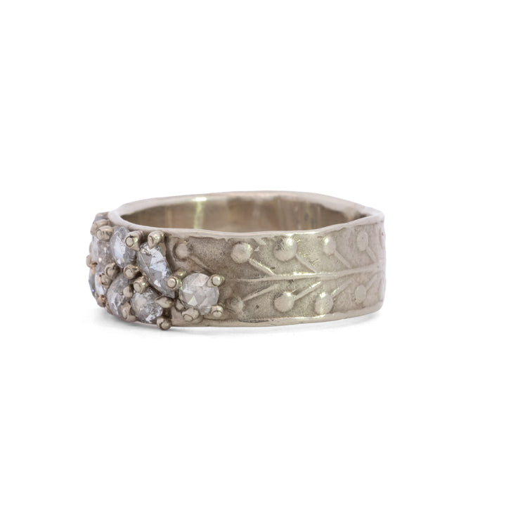 Atelier Narce 0.82 tcw Rustic Cut Diamond Cluster Ring