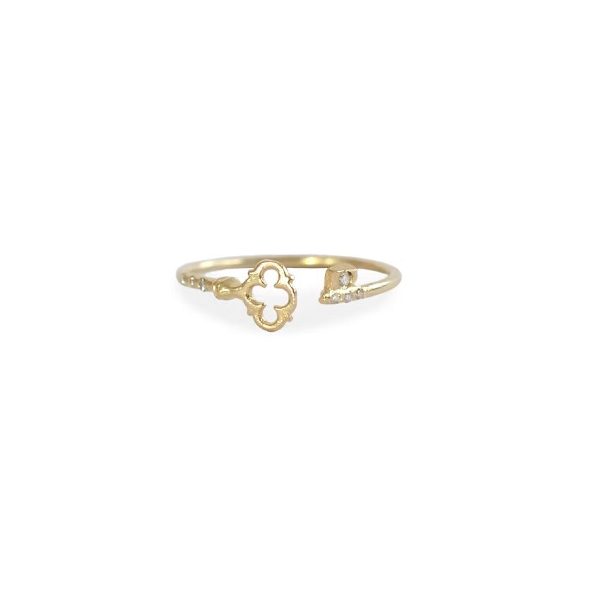Quatrefoil Key Ring