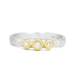 Moonlight 3 Diamond Bezel Ring