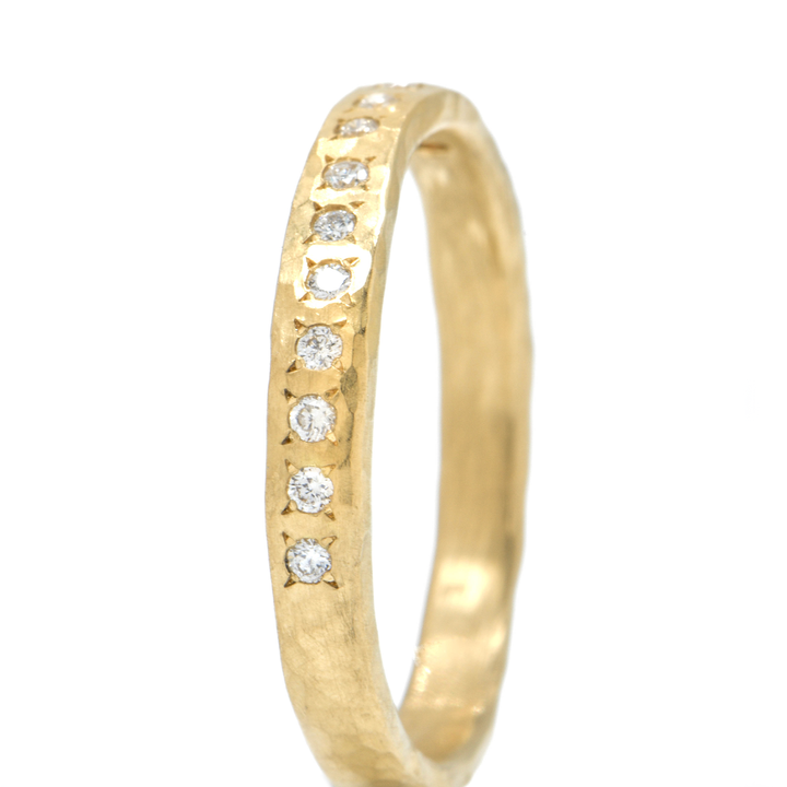 12 Diamond Hammered Band