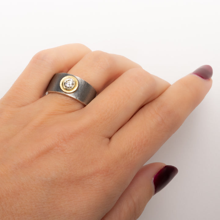 Trunk Show 10 mm Junia Diamond Two Tone Ring