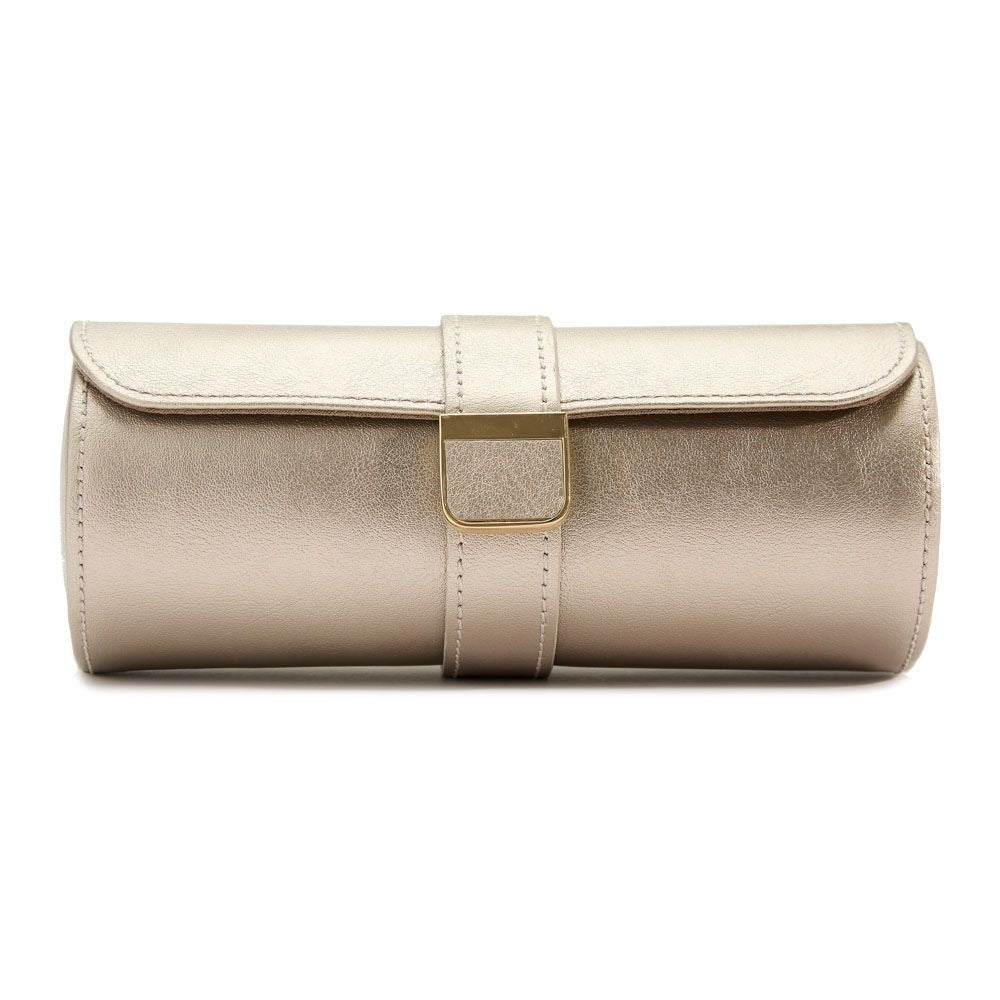 Palermo Double Watch Roll with Jewelry Pouch - Pewter
