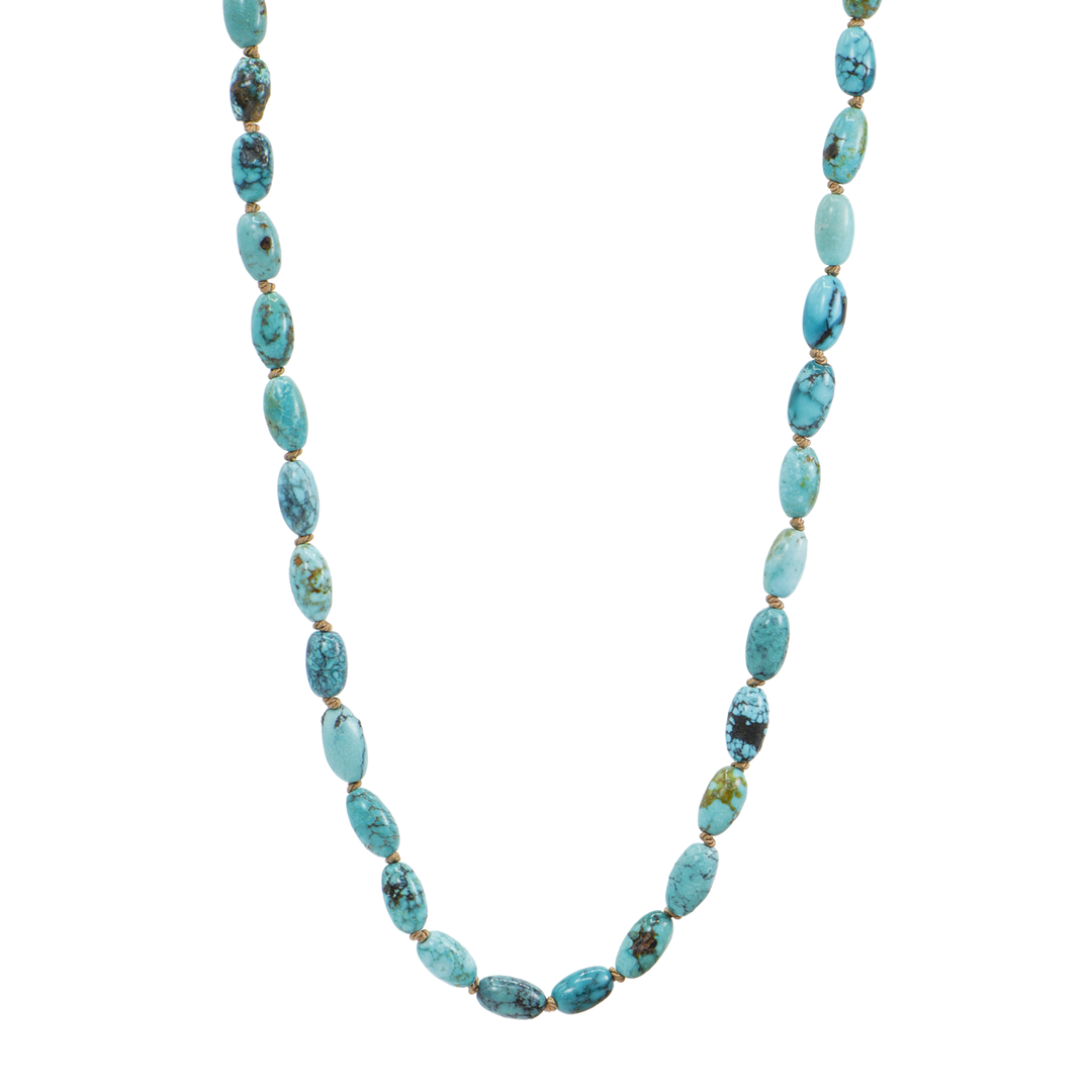 Oval Turquoise Strand Necklace