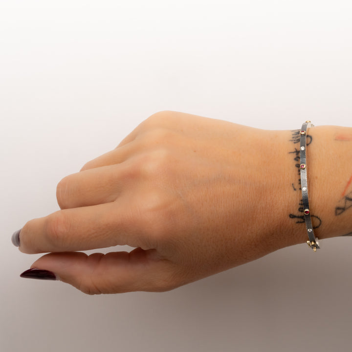 Trunk Show 2.5 mm Junia Ruby & Diamond Bracelet