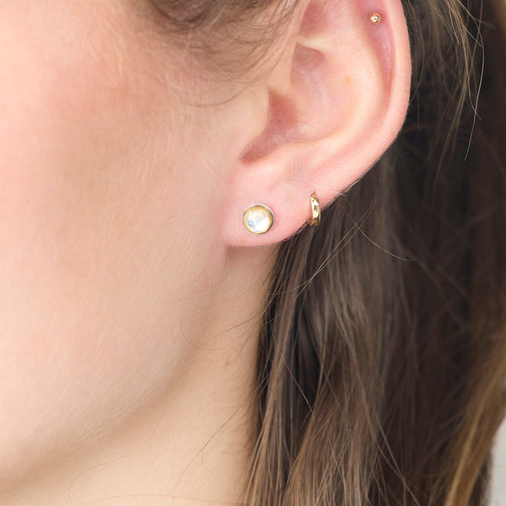 Moonstone Post Earrings