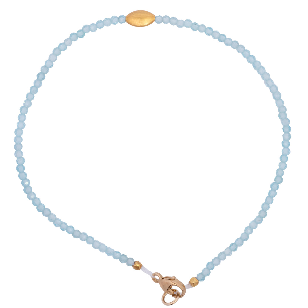 Apatite & Gold Bead Bracelet