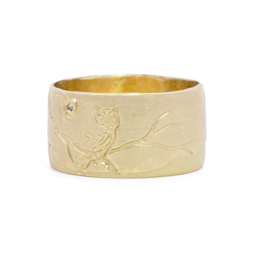 Spirit Owl Scene Ring
