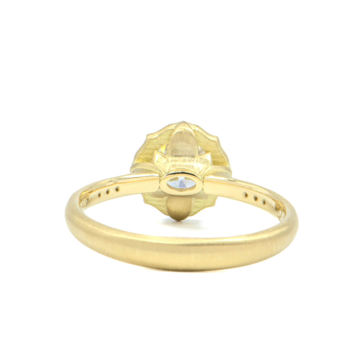 1.01 ct Round Brilliant Lotus Diamond Ring