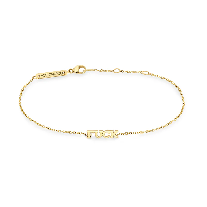 Itty Bitty "F*#K" Chain Bracelet