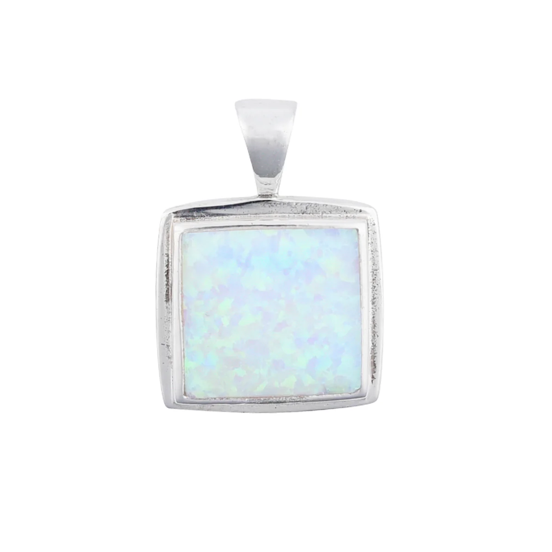 Timeless Square Opal Pendant