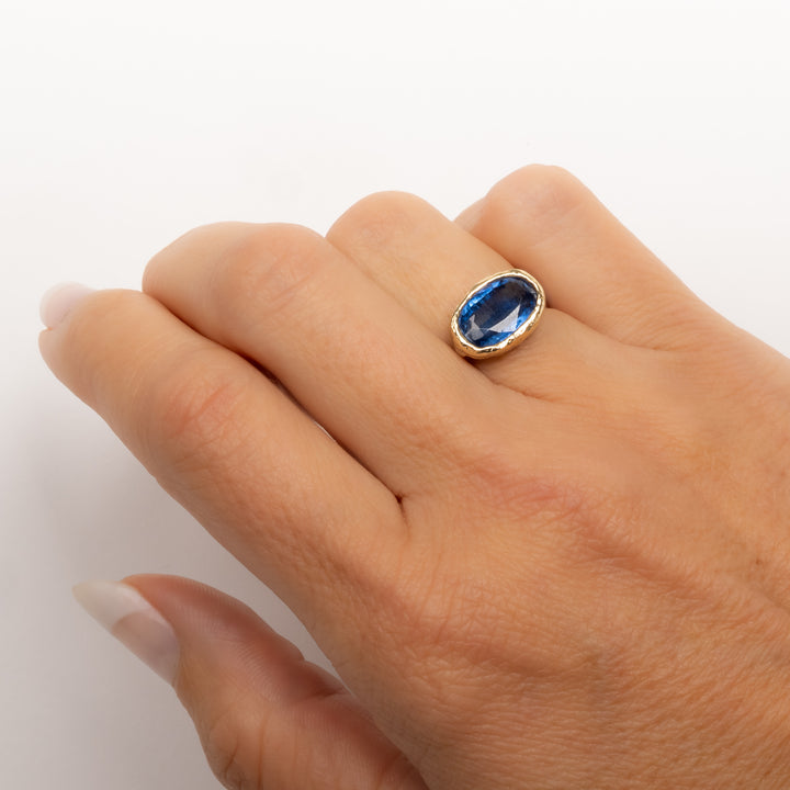 Oval Faceted Kyanite Ring
