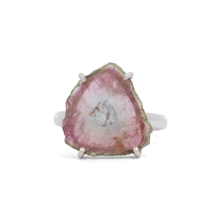 Prong Set Watermelon Tourmaline Ring