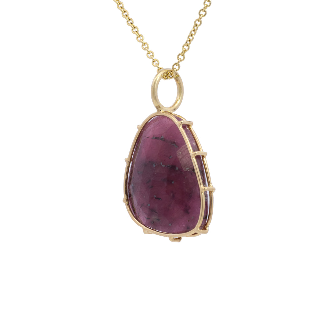 Faceted Ruby Pendant