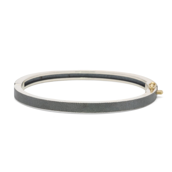 Trunk Show 4mm Adam Plus Salt & Pepper Diamond Bangle Bracelet