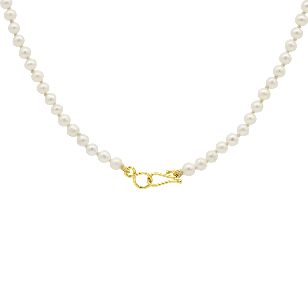 Hand Knotted Pearl Strand Necklace