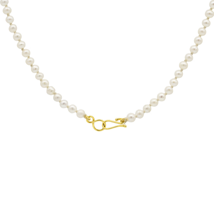 Hand Knotted Pearl Strand Necklace