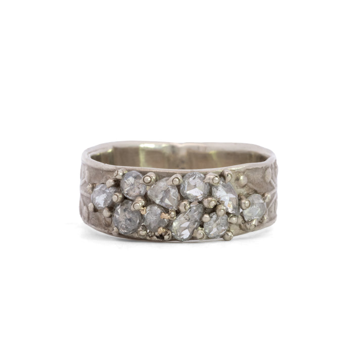 Atelier Narce 0.82 tcw Rustic Cut Diamond Cluster Ring