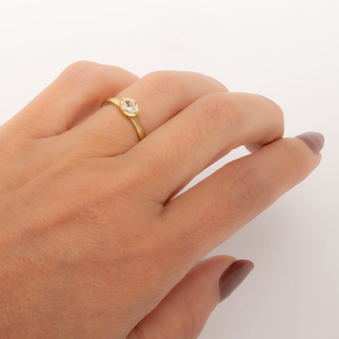 Stackable Oval Diamond Ring