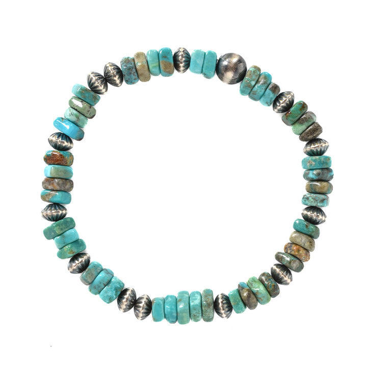 Square Turquoise Bead Bracelet