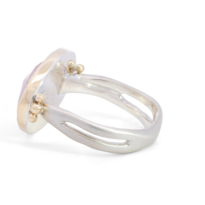 Small Asymmetrical Morganite Ring