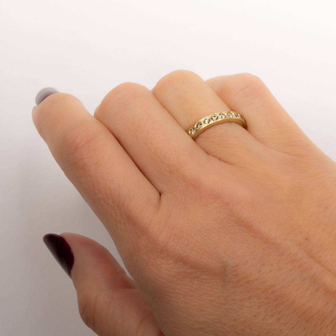 Trunk Show Adam 3 mm Champagne Diamond Ring