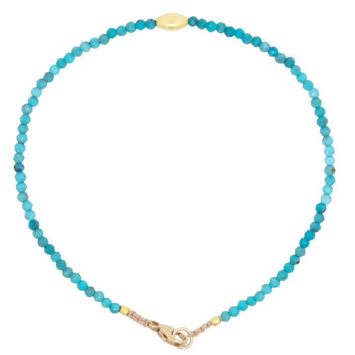 Turquoise & Gold Bead Bracelet