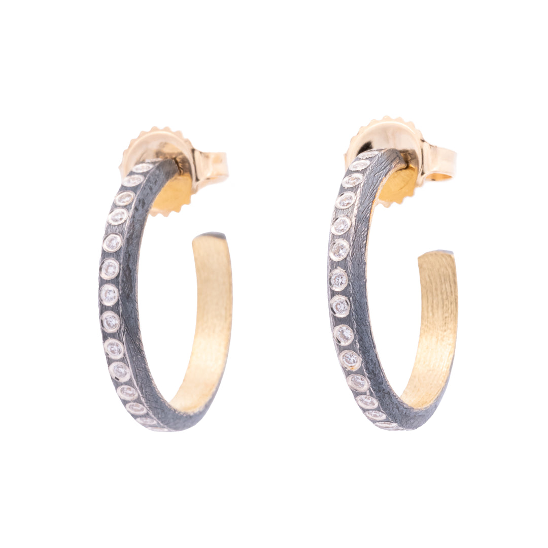 Adam Extra Small Diamond Hoop Earrings