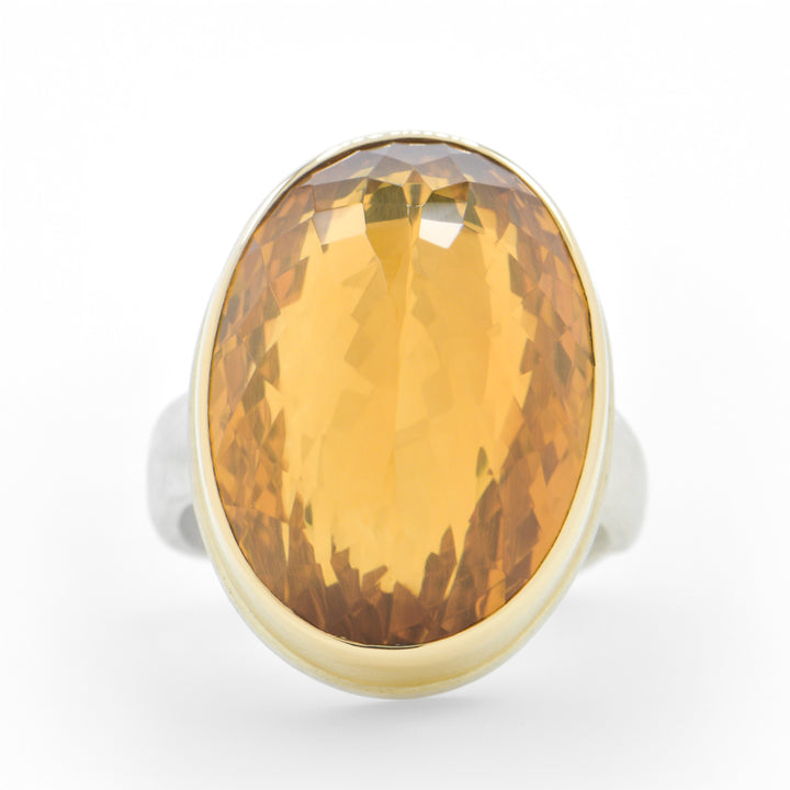 Inverted Citrine Ring