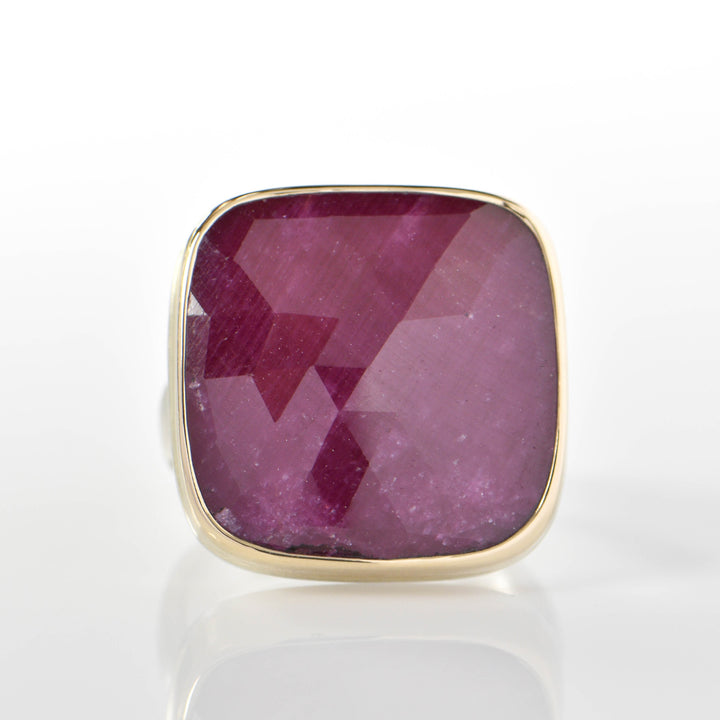 Rose Cut Indian Ruby Ring