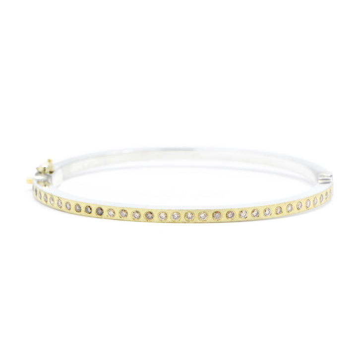 2.5mm Adam Champagne Diamond Bangle Bracelet