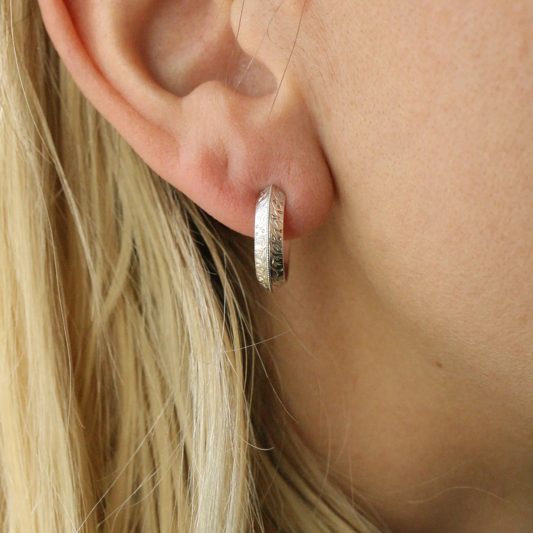 Garden Hoop Earrings