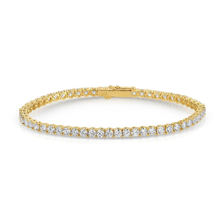 14K Yellow Gold 6.01tcw Lab Diamond Tennis Bracelet