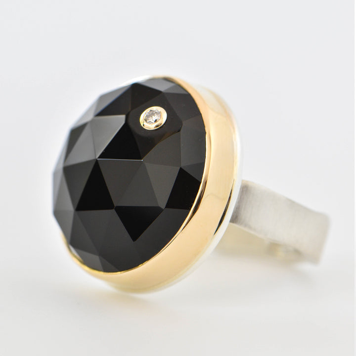 Black Onyx with Diamond Ring