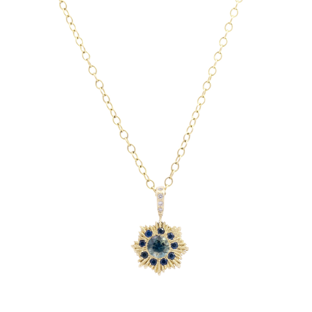 Nova Blue Sapphire Pendant Necklace