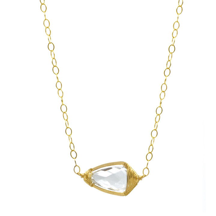 Framed Clear Quartz Necklace