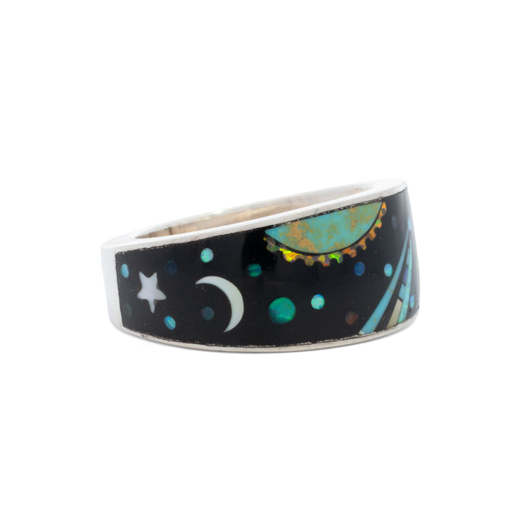 Galaxy Wide Inlay Ring