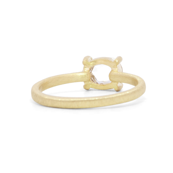 Oval Rose Cut Champagne Diamond Ring