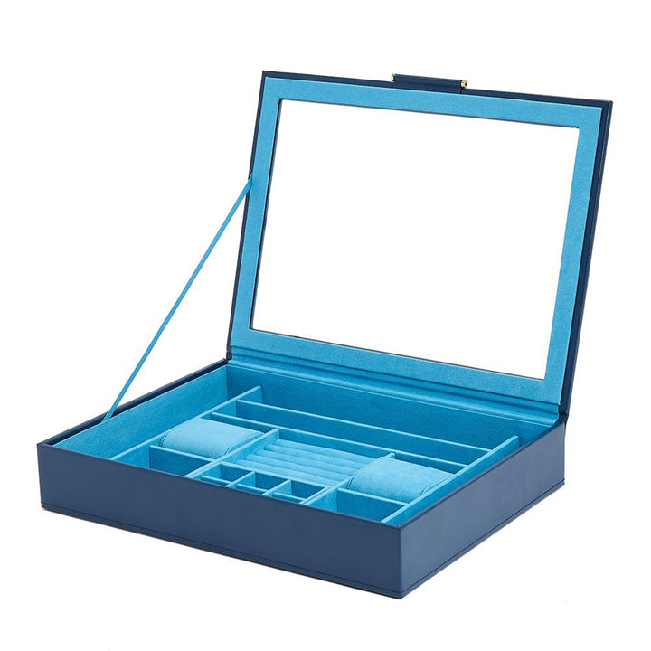 Sophia Jewelry Box with Window - Indigo