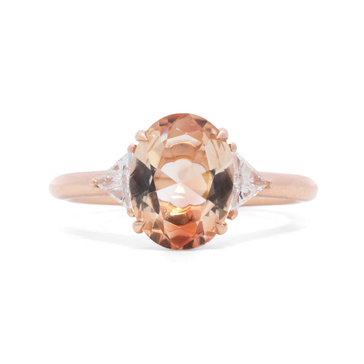 Oregon Sunstone & Diamond Ring