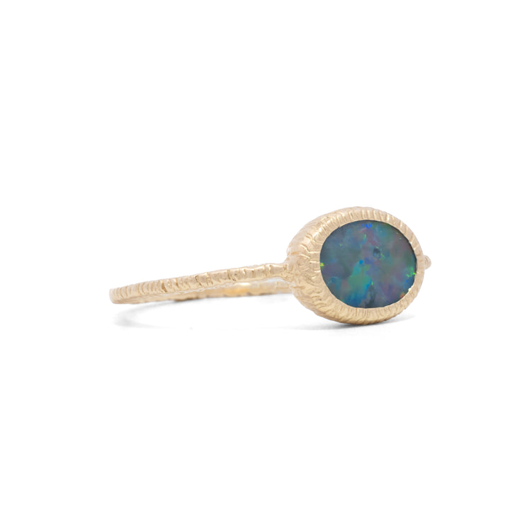 Small Oval Opal Ring